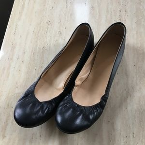 J. Crew Classic Black Cece Leather Ballet Flats